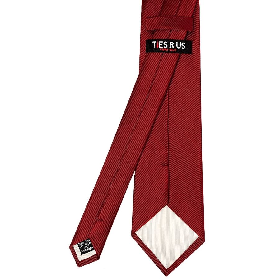 Red Silk Twill Classic Men's Tie