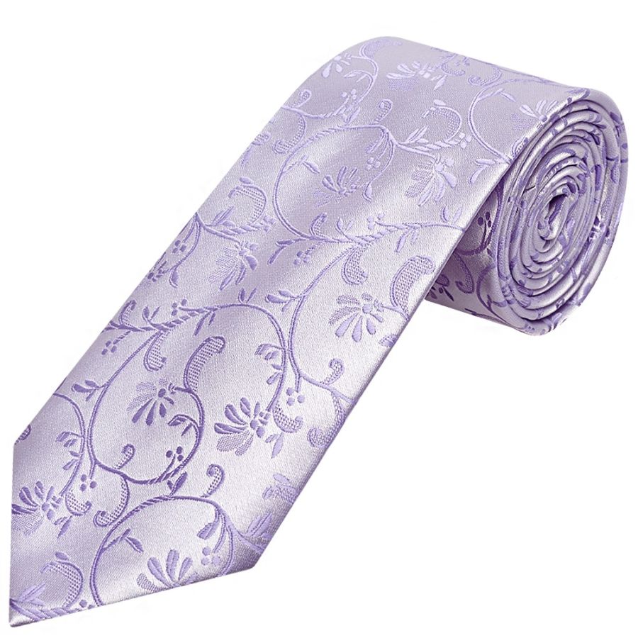 Lilac Floral Classic Men's Tie