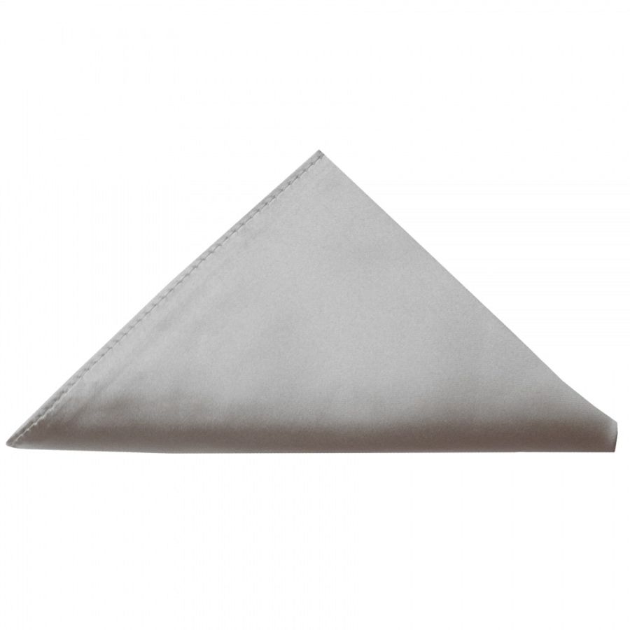 Pre Tied Silver Satin Boys Bow Tie and Pocket Square Set Age 4-7