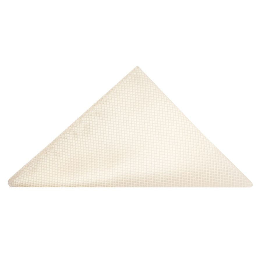 Ivory Diamond Classic Men's Tie and Pocket Square Set