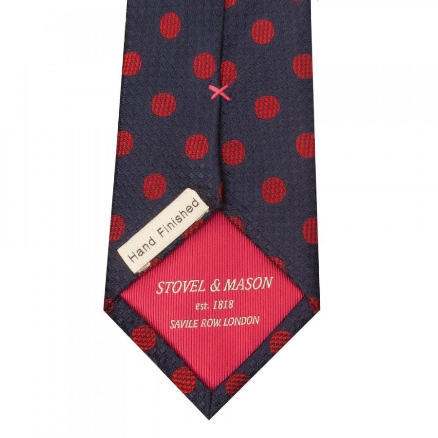 Navy with Red Dot Classic Men's Tie