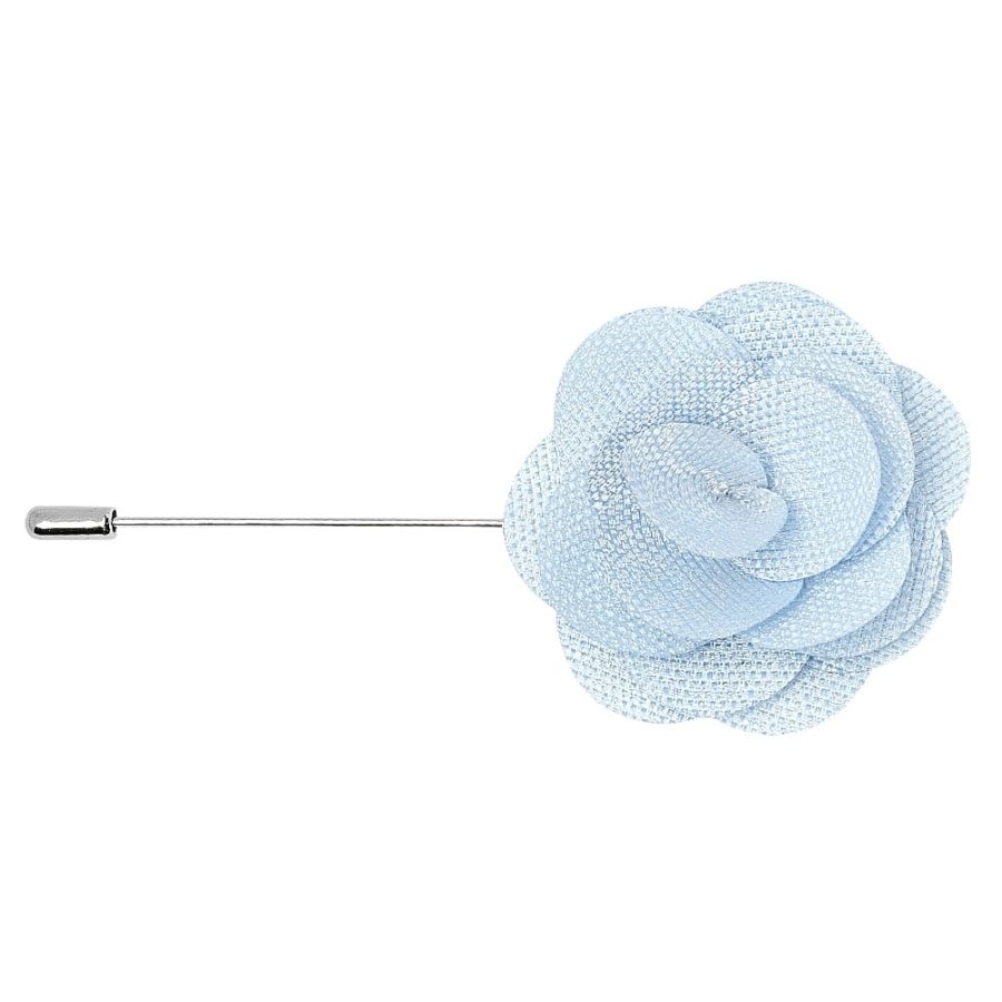 Classic Blue Mens Tie with Pocket Square and Lapel Pin Set