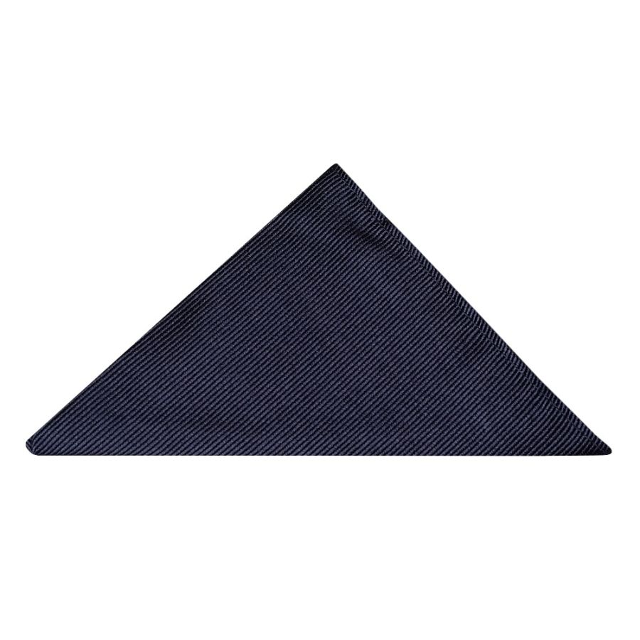 Navy Twill Silk Pocket Square