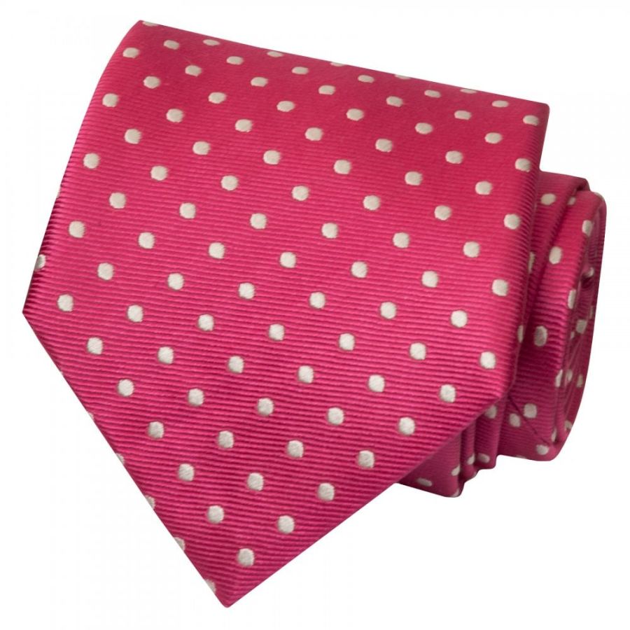 Pink Spot Silk Classic Men's Tie