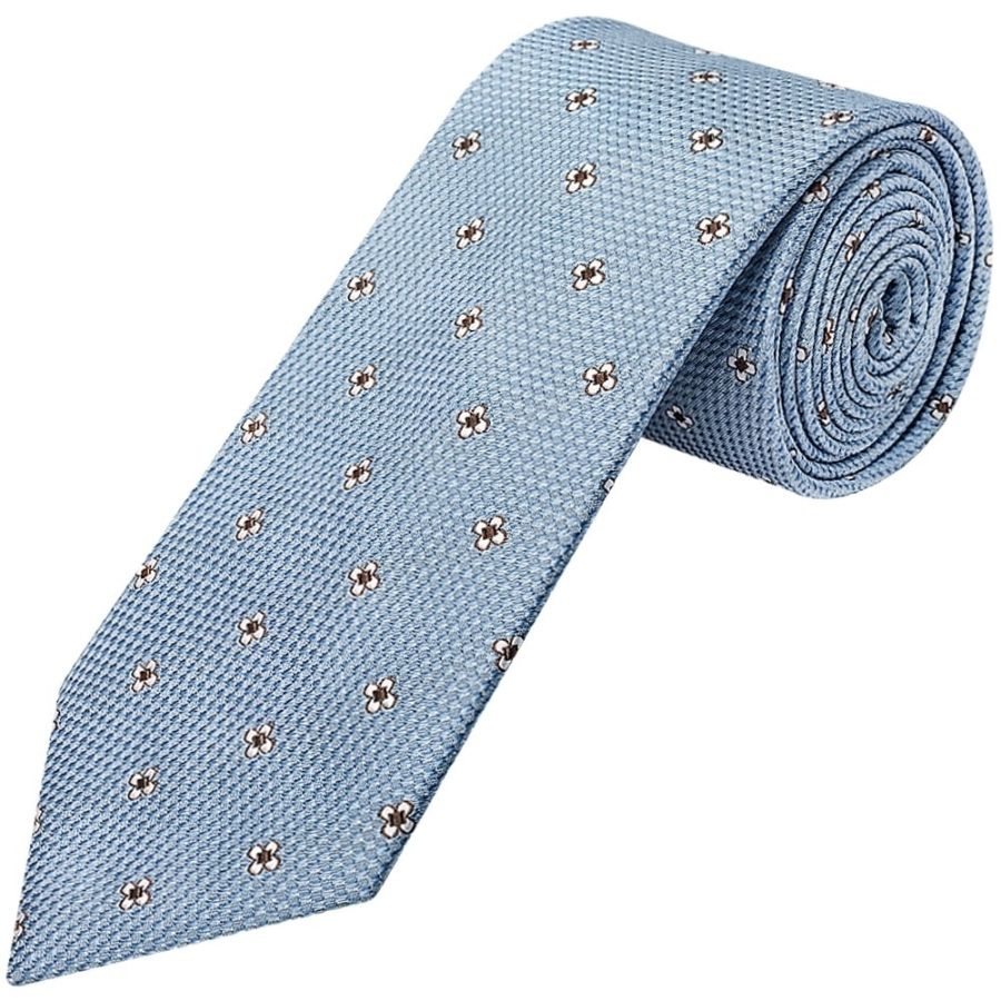 Blue Petal Classic Men's Tie and Pocket Square Set