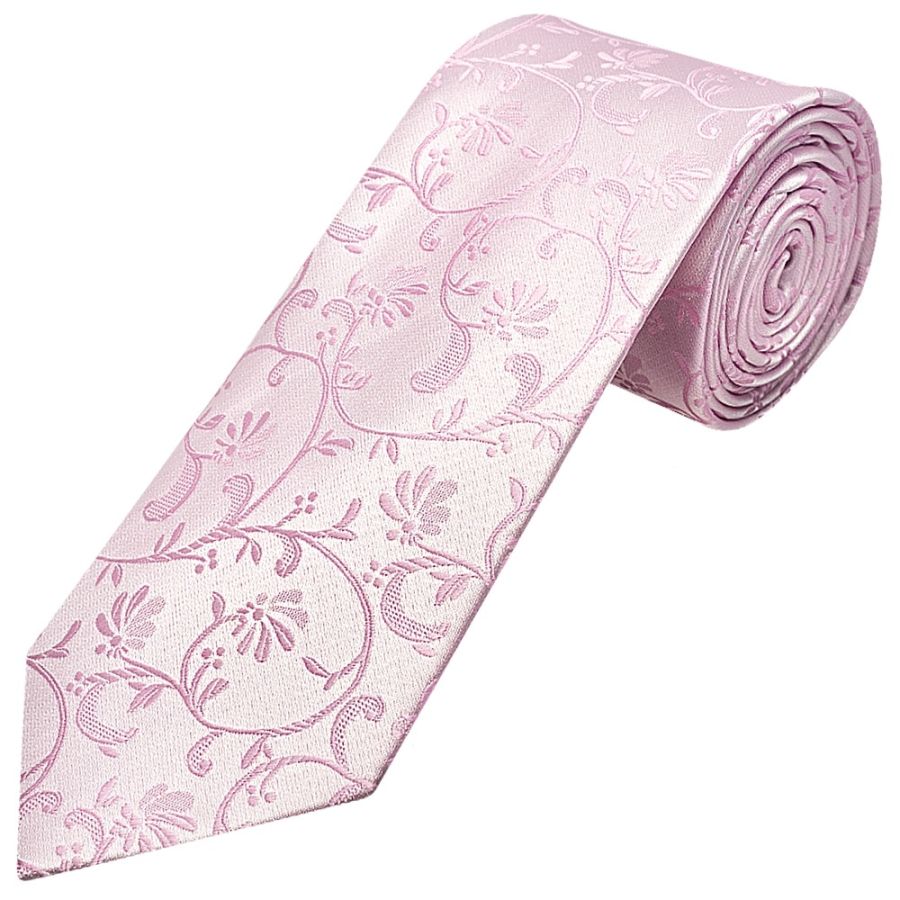 Light Dusty Pink Floral Classic Men's Tie