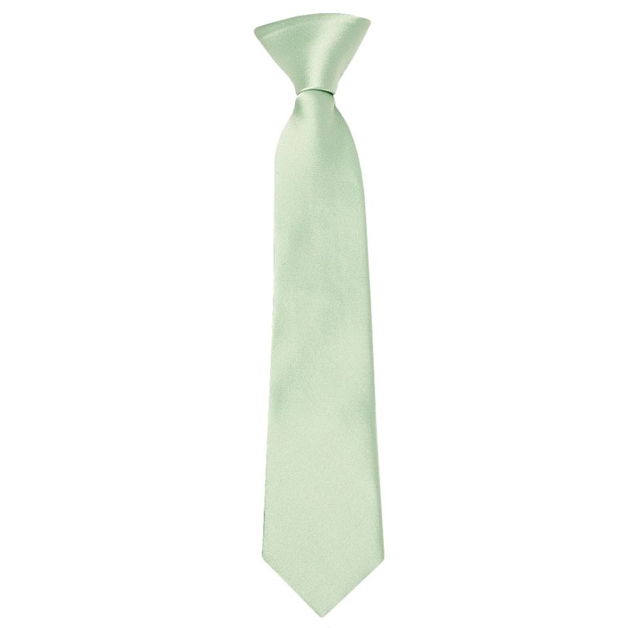 Pre Tied Pale Mint Boys Tie Age 4-7