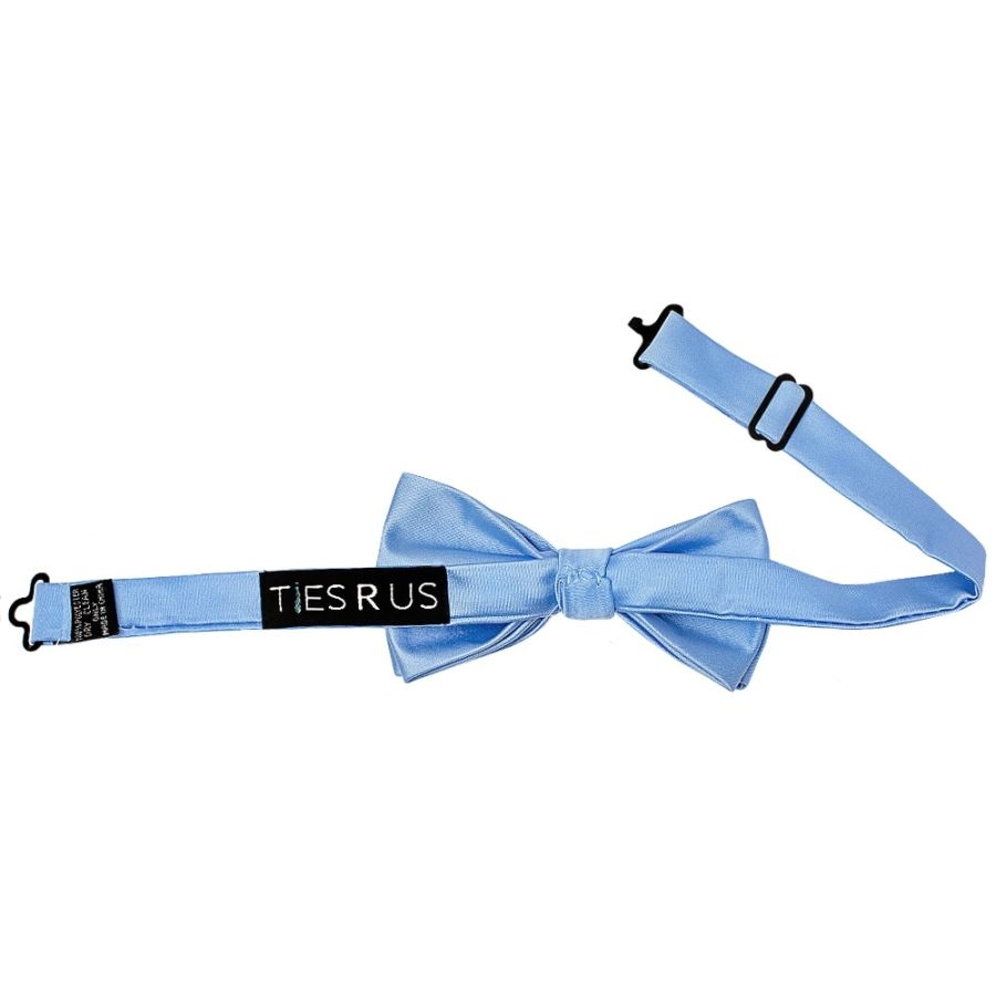 Pre Tied Steel Blue Boys Bow Tie Age 4-7