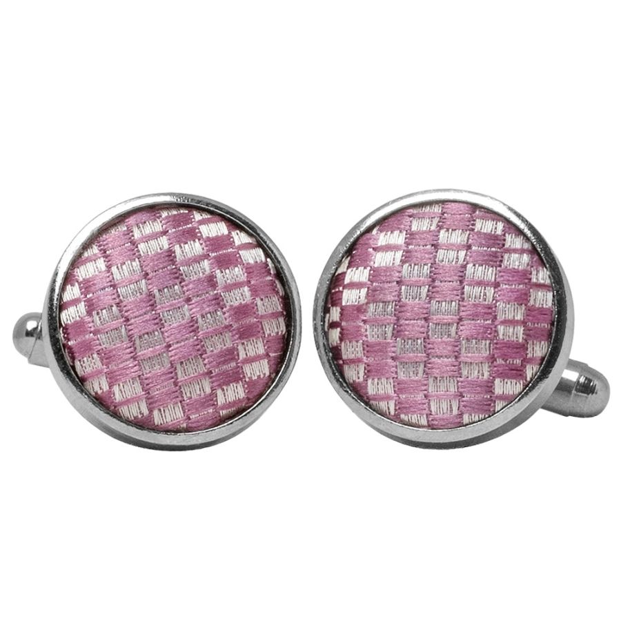 Dusty Pink Textured Cufflinks