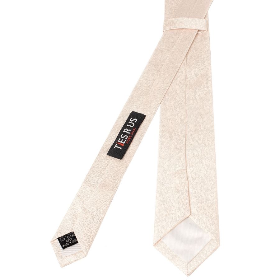 Plain Blush Textured Silk Skinny Boys Tie