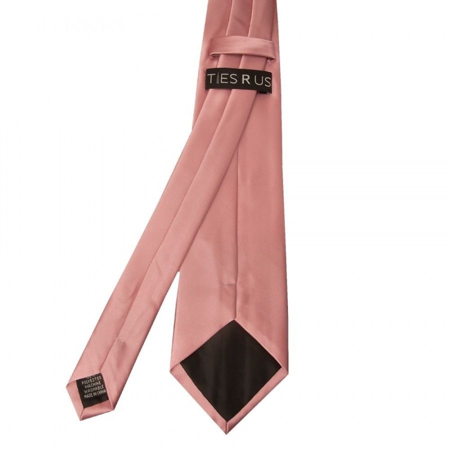 Rose Gold Satin Classic Men's Tie and Pocket Square Set