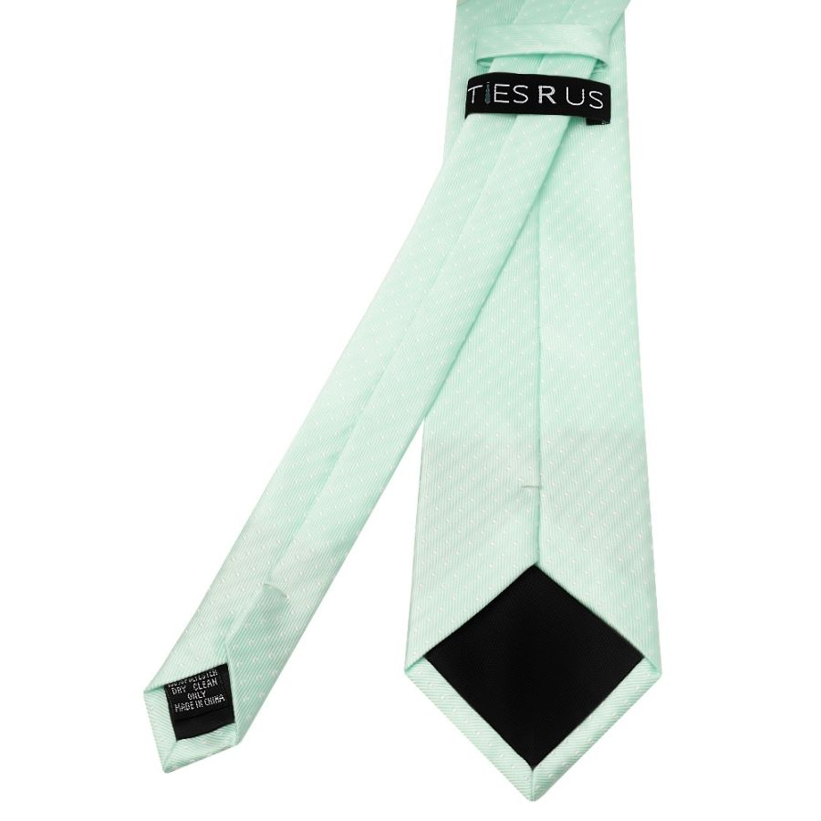 Mint Polka Dot Classic Men's Tie and Pocket Square Set