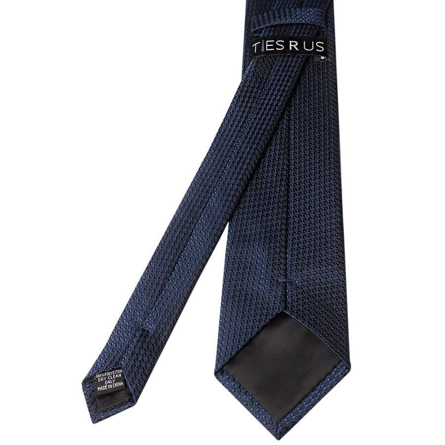 French Navy Textured Classic Tie