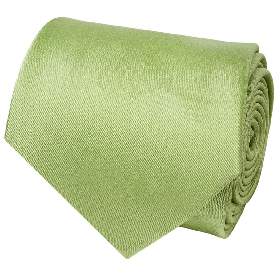 Plain Light Sage Satin Classic Men's Tie