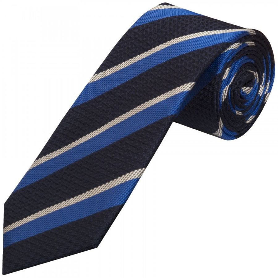Navy with Royal Blue Stripe Classic Men's Tie