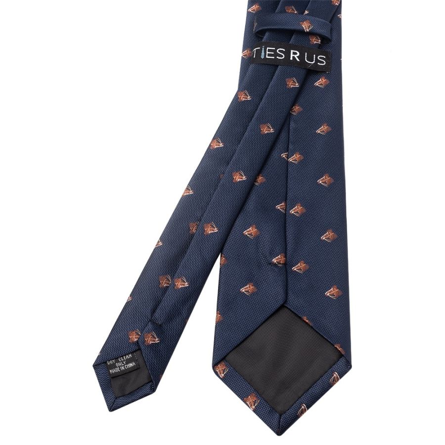 Navy Horse Head Classic Men's Tie