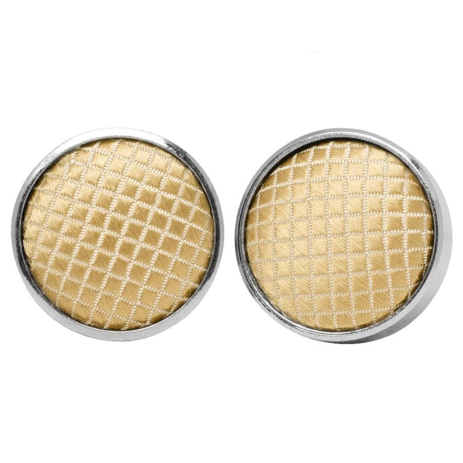 Mens Gold Textured Stripe Silk Classic Tie Pocket Square and Cufflinks Box Set