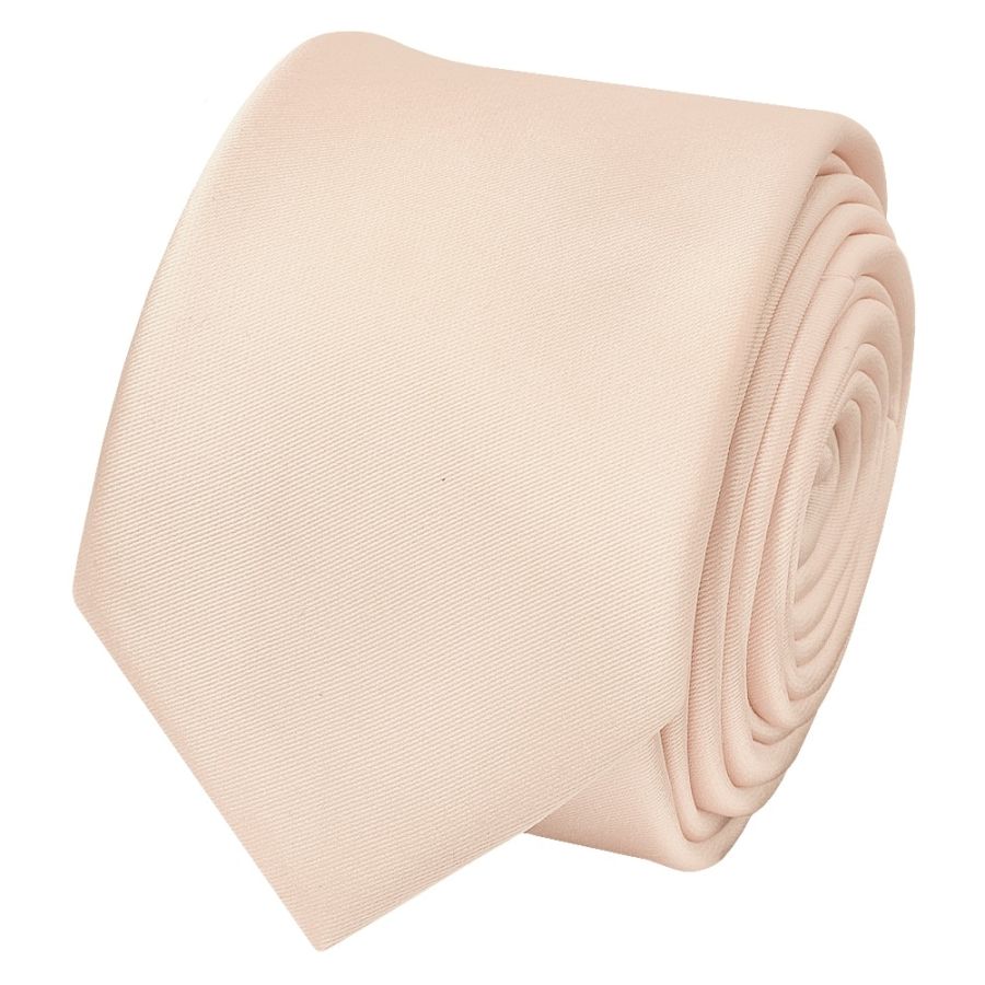 Plain Blush Satin Skinny Boys Tie