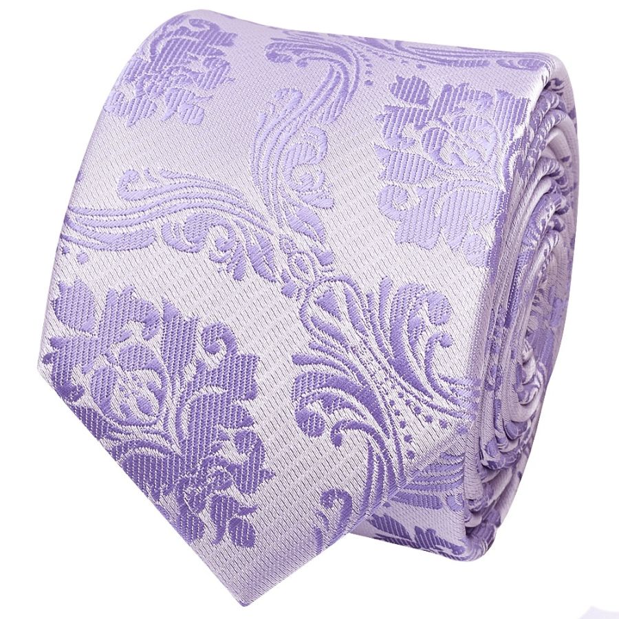 Lilac Paisley Skinny Boys Tie