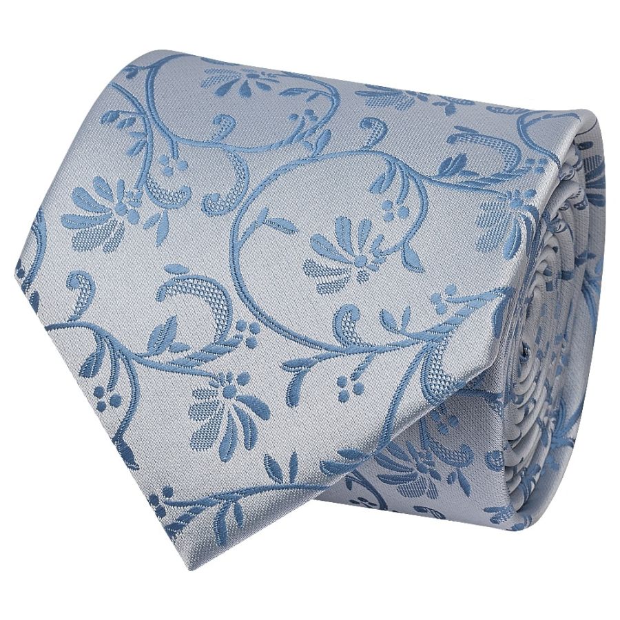 Dusty Blue Floral Classic Men's Tie