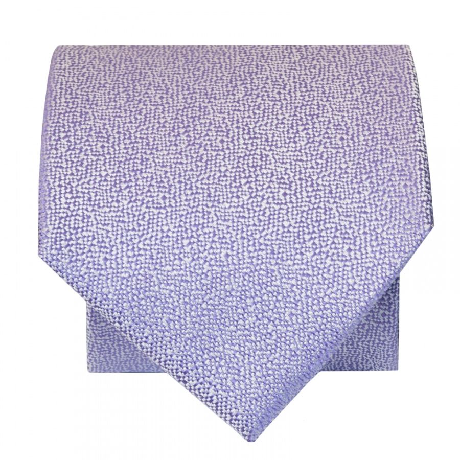 Plain Purple Textured Silk Classic Men's Tie