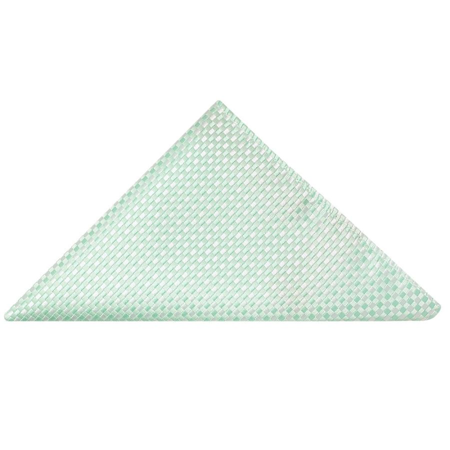 Mint Green Diamond Neat Classic Men's Tie and Pocket Square Set