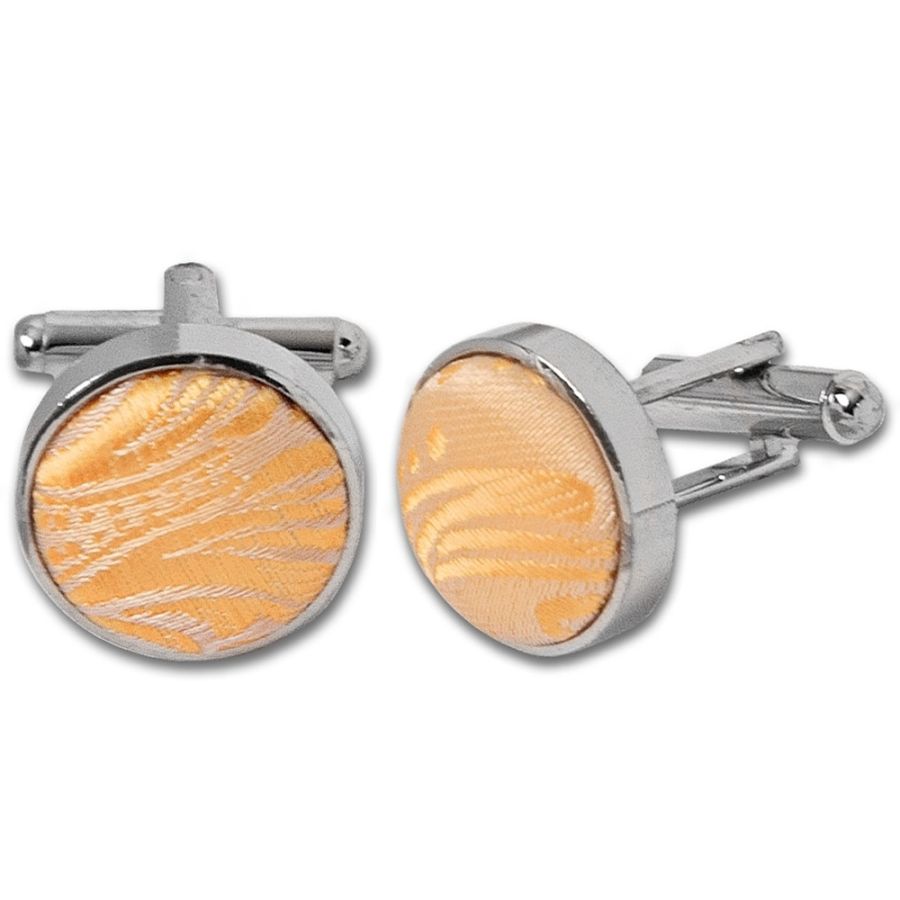 Peach Paisley Cufflinks