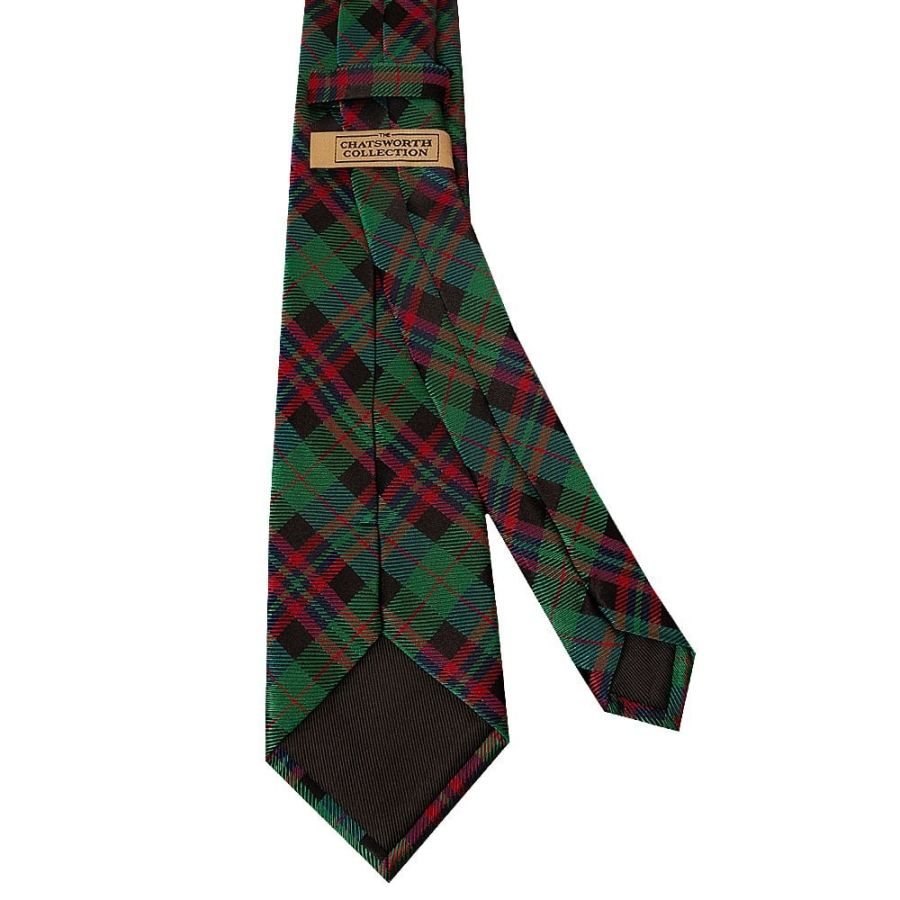 Green and Red Tartan Silk Classic Men's Tie