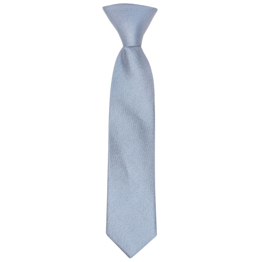 Pre Tied Dusty Blue Silk Boys Tie Age 4-7