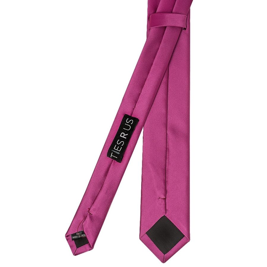 Fuchsia Pink Satin Skinny Boys Tie