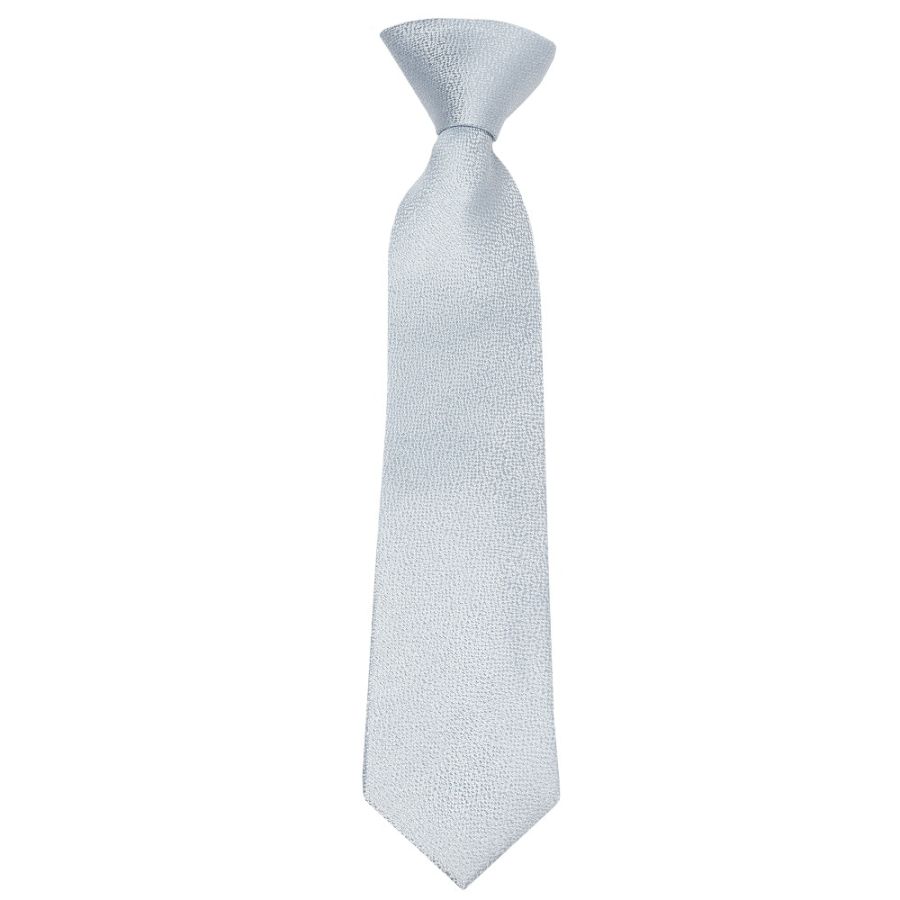 Pre Tied Light Blue Textured Silk Boys Tie Age 4-7