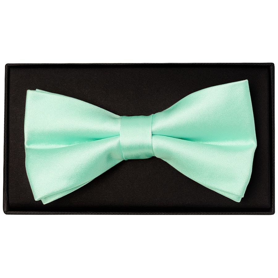 Plain Mint Green Handmade Mens Bow Tie