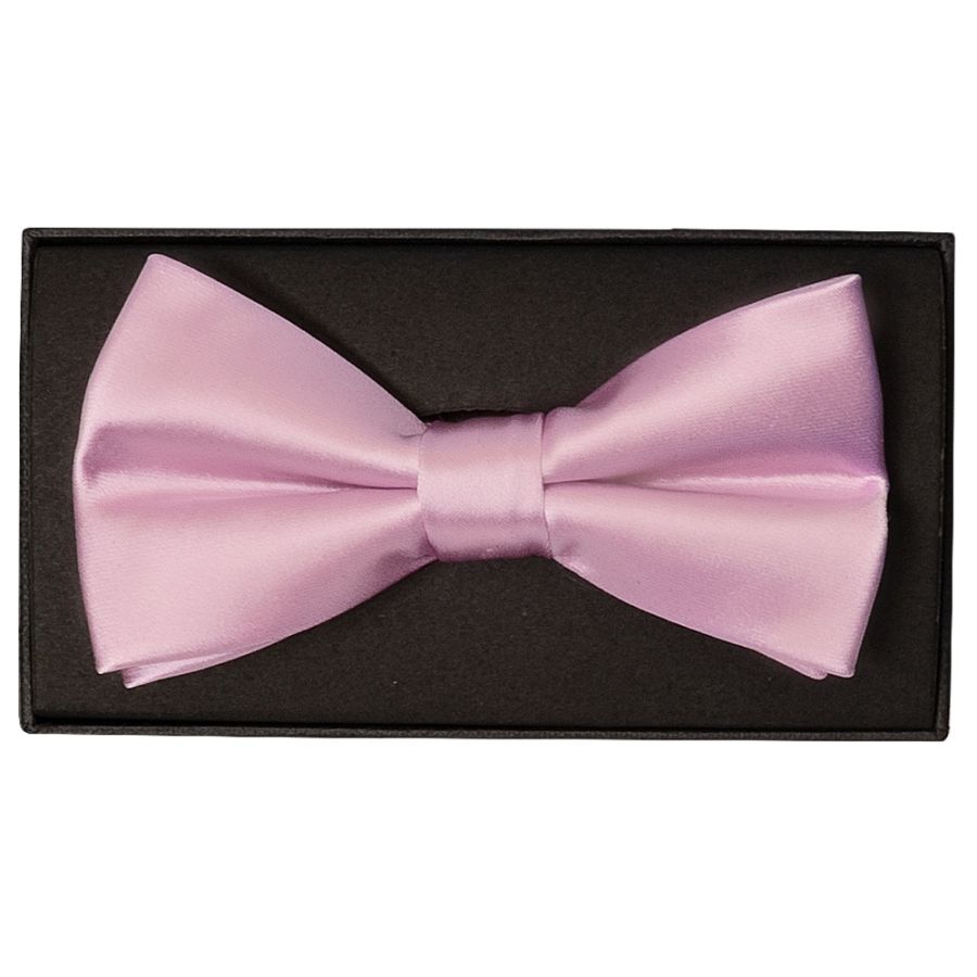 Plain Light Dusty Pink Handmade Mens Bow Tie and Pocket Square Set