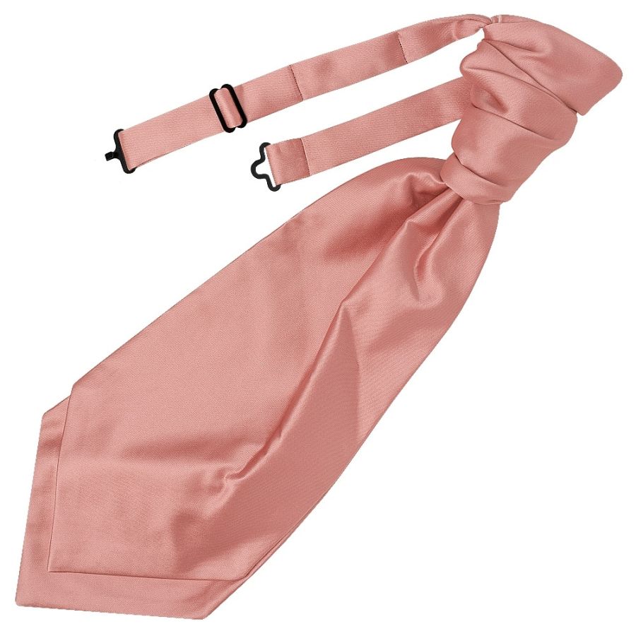 Plain Rose Gold Satin Men's Cravat Tie