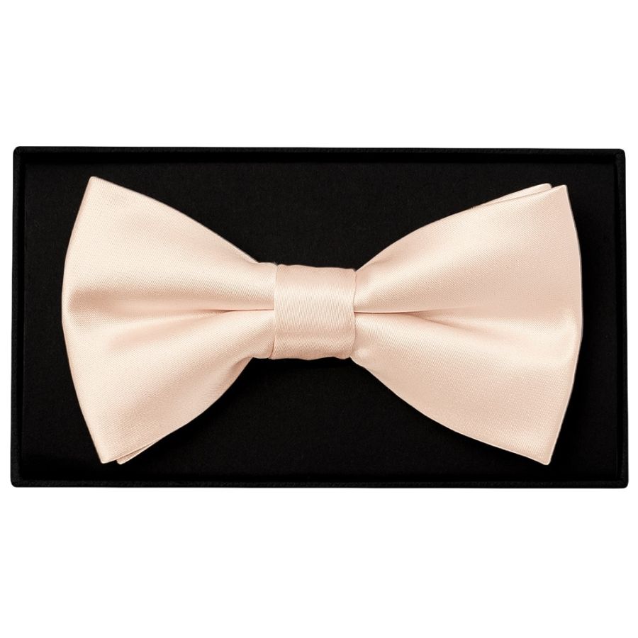Plain Blush Handmade Mens Bow Tie