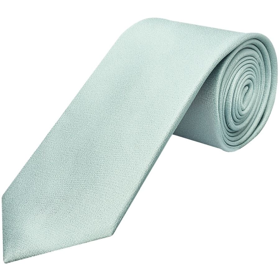 Plain Seafoam Blue Silk Classic Men's Tie and Pocket Square Set