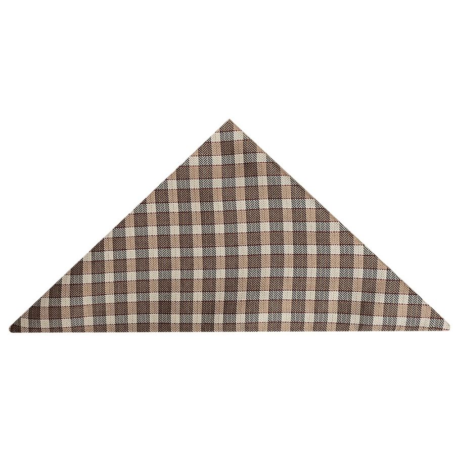 Brown Check Silk Mens Classic Tie and Pocket Square Set