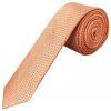 Coral Textured Skinny Tie and Pocket Square Set