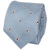 Blue Petal Skinny Men's Tie and Pocket Square Set