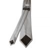 Plain Silver Satin Classic Men's Tie and Pocket Square Set