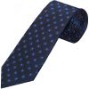 Navy with Royal Blue Mini Flower Classic Men's Tie