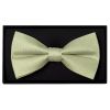 Plain Sage Green Silk Mens Bow Tie and Pocket Square Set