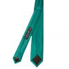 Plain Teal Green Satin Skinny Men's Tie and Pocket Square Set