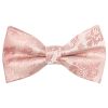 Pre Tied Rose Quartz Paisley Boys Bow Tie Age 4-7
