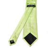 Plain Avocado Satin Classic Men's Tie and Pocket Square Set
