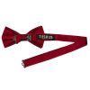 Plain Red Wine Satin Silk Mens Bow Tie