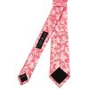 Bright Red Floral Skinny Men's Tie