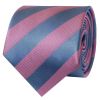 Pink and Light Blue Striped Classic Men's Tie