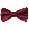 Pre Tied Burgundy Satin Boys Bow Tie Age 4-7