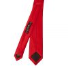 Plain Scarlet Red Skinny Men's Tie and Pocket Square Set
